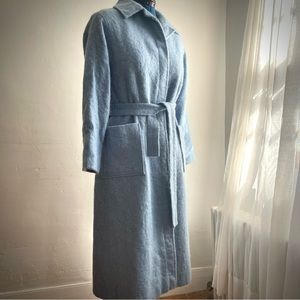 Vintage 1970’s Powder Blue Mohair Robe Style Coat